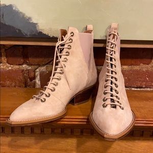 Coach Dessert Rose Suede Lace Boots